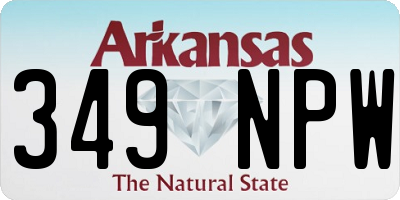AR license plate 349NPW