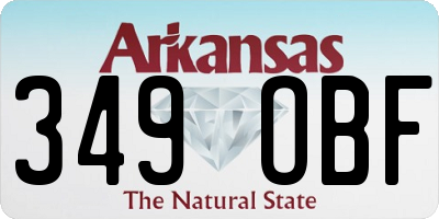 AR license plate 349OBF