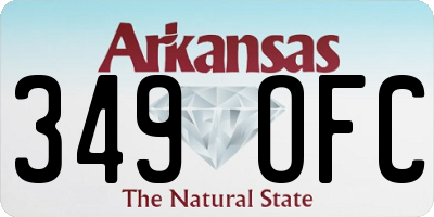 AR license plate 349OFC