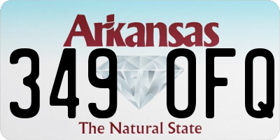 AR license plate 349OFQ