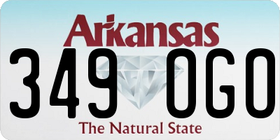 AR license plate 349OGO