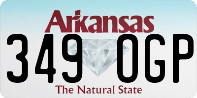 AR license plate 349OGP