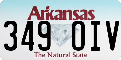 AR license plate 349OIV