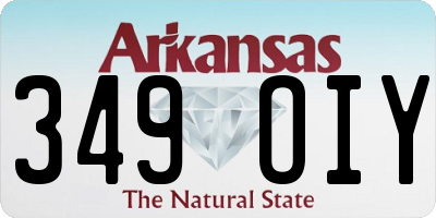 AR license plate 349OIY