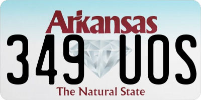 AR license plate 349UOS