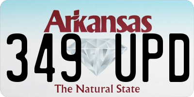 AR license plate 349UPD