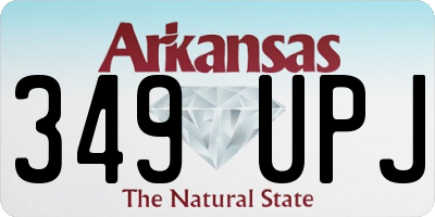 AR license plate 349UPJ