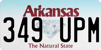 AR license plate 349UPM