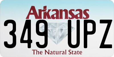 AR license plate 349UPZ