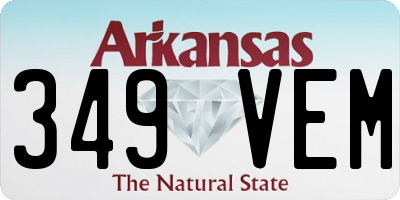 AR license plate 349VEM