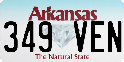 AR license plate 349VEN