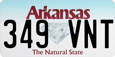 AR license plate 349VNT