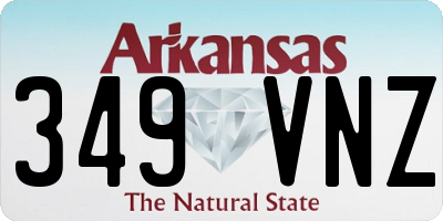 AR license plate 349VNZ