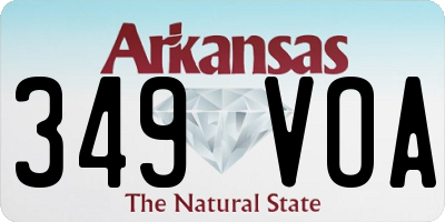 AR license plate 349VOA