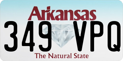 AR license plate 349VPQ