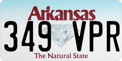 AR license plate 349VPR