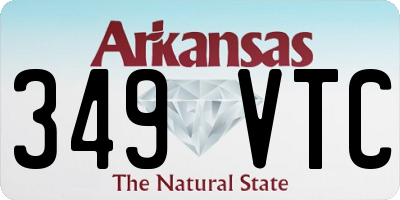 AR license plate 349VTC