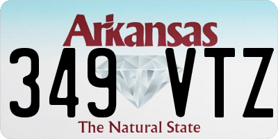 AR license plate 349VTZ