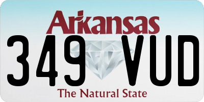 AR license plate 349VUD