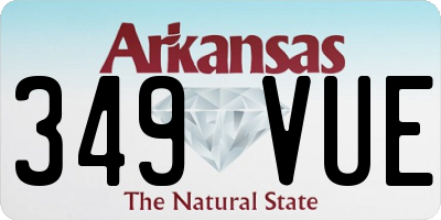 AR license plate 349VUE