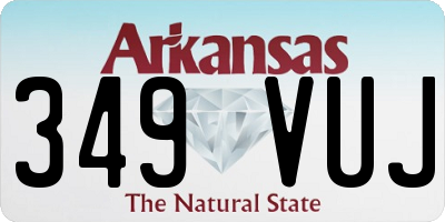 AR license plate 349VUJ