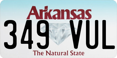 AR license plate 349VUL