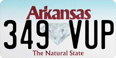 AR license plate 349VUP