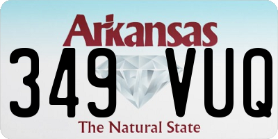 AR license plate 349VUQ