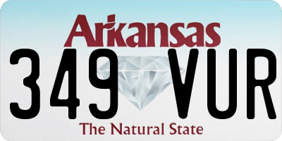 AR license plate 349VUR