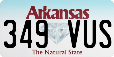 AR license plate 349VUS