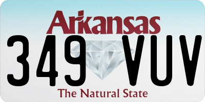 AR license plate 349VUV