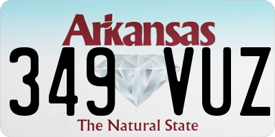 AR license plate 349VUZ