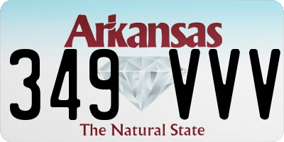 AR license plate 349VVV