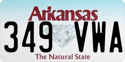 AR license plate 349VWA