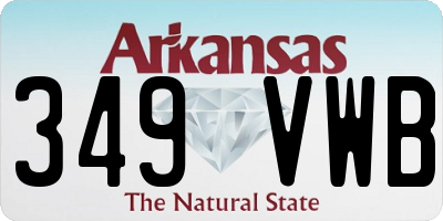 AR license plate 349VWB