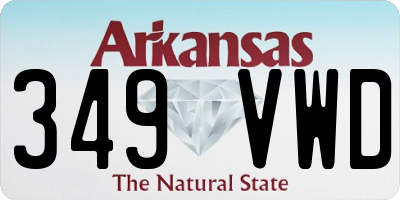 AR license plate 349VWD