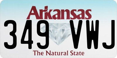 AR license plate 349VWJ