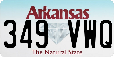 AR license plate 349VWQ