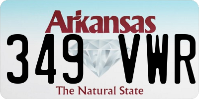 AR license plate 349VWR