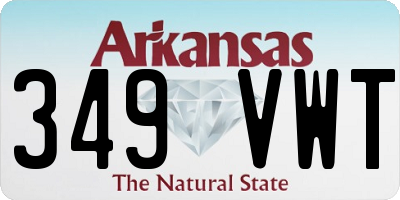 AR license plate 349VWT