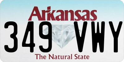 AR license plate 349VWY