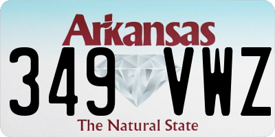 AR license plate 349VWZ