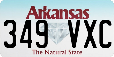 AR license plate 349VXC