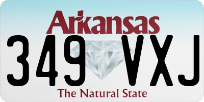 AR license plate 349VXJ