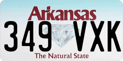 AR license plate 349VXK