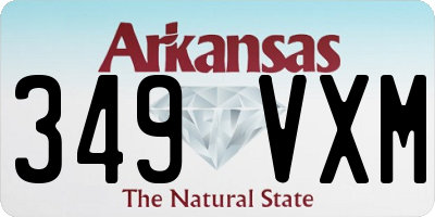 AR license plate 349VXM