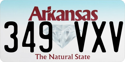AR license plate 349VXV