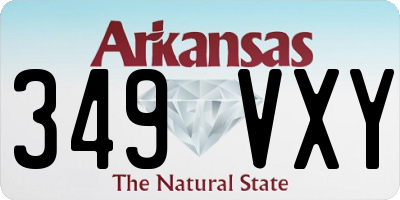 AR license plate 349VXY