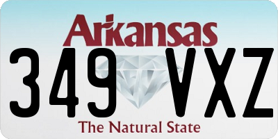 AR license plate 349VXZ