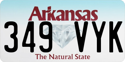AR license plate 349VYK